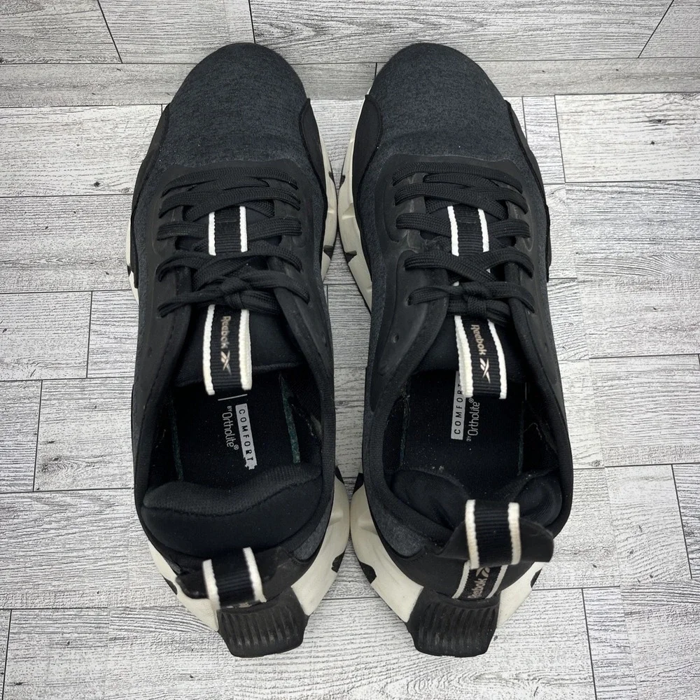 Reebok Zig Dynamica IF5947 Black White Running Shoes Sneakers Women Size‎ 8